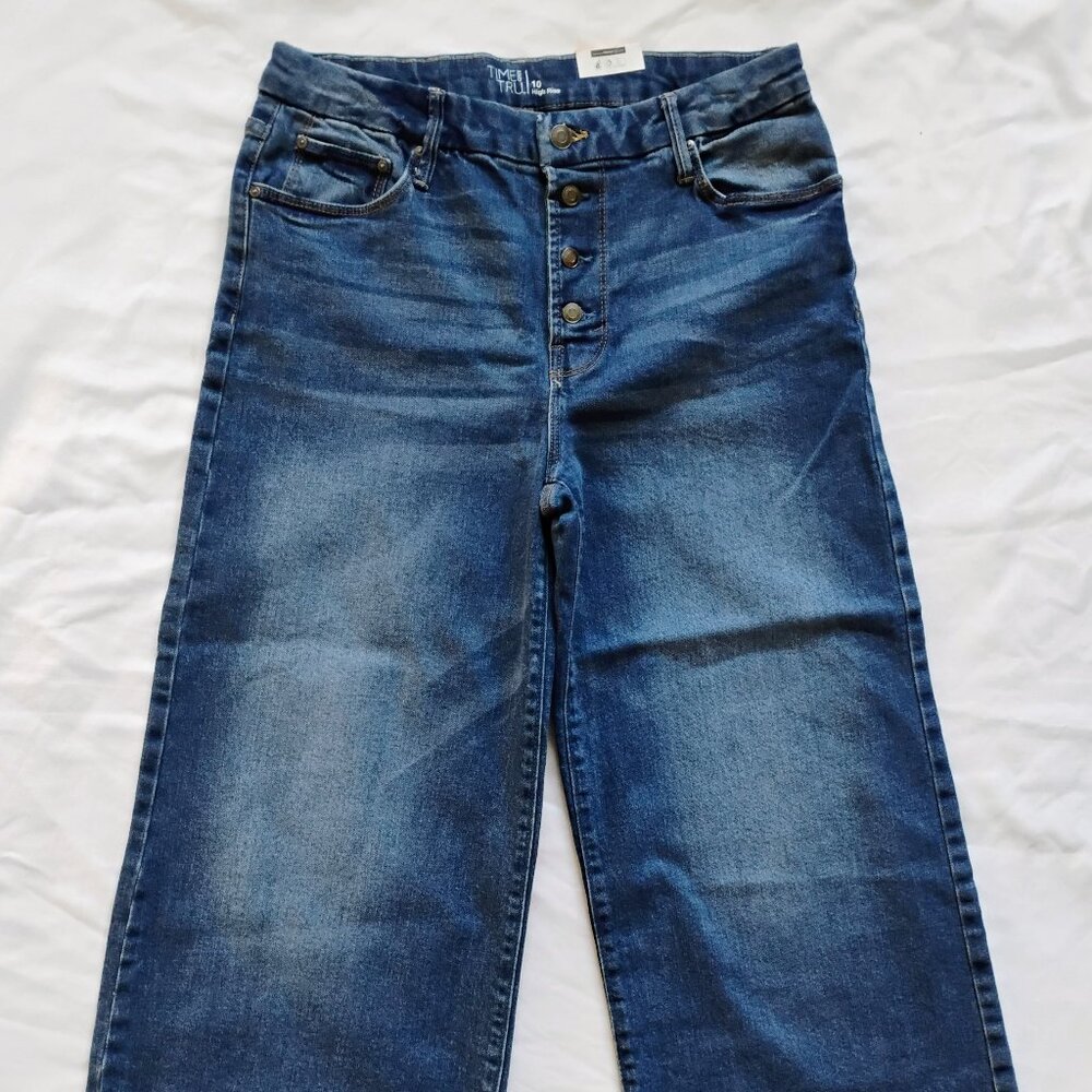 Time And Tru Women's Crop Jeans Blue Size 10 New With Tags